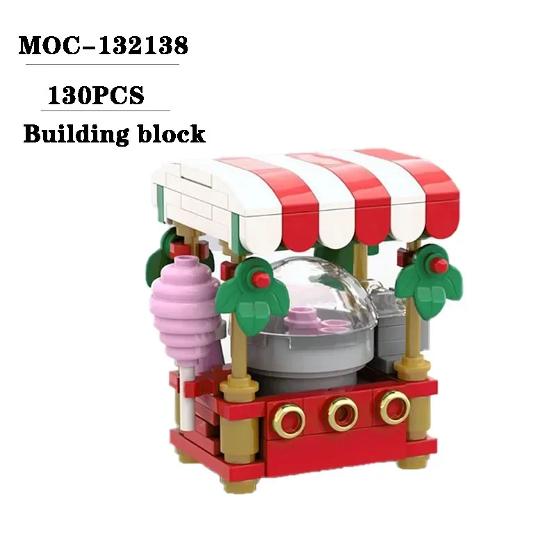 

Building Block MOC-132138 Christmas Cotton Candy Rack Model Decoration 130PCS Boys' Toys Children's Birthday Christmas Gift