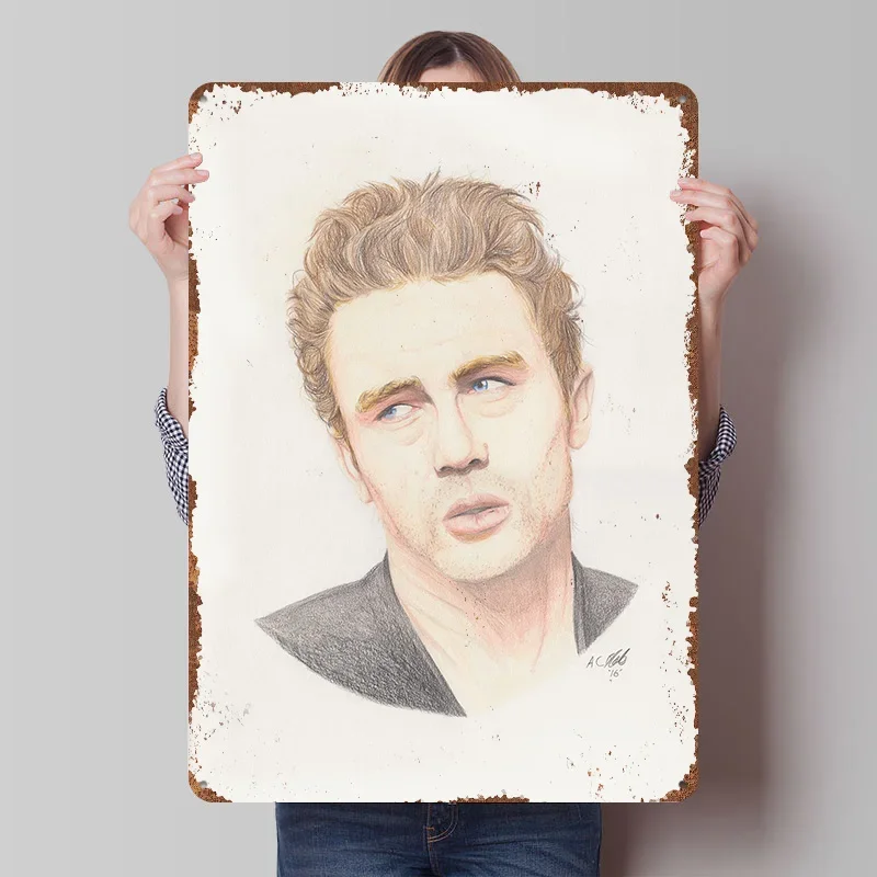 Drawing of the Movie Legend Tinplate Poster Customized Wall Art Vintage Retro Metal Signs for Room Decoration Gaming Man Cave