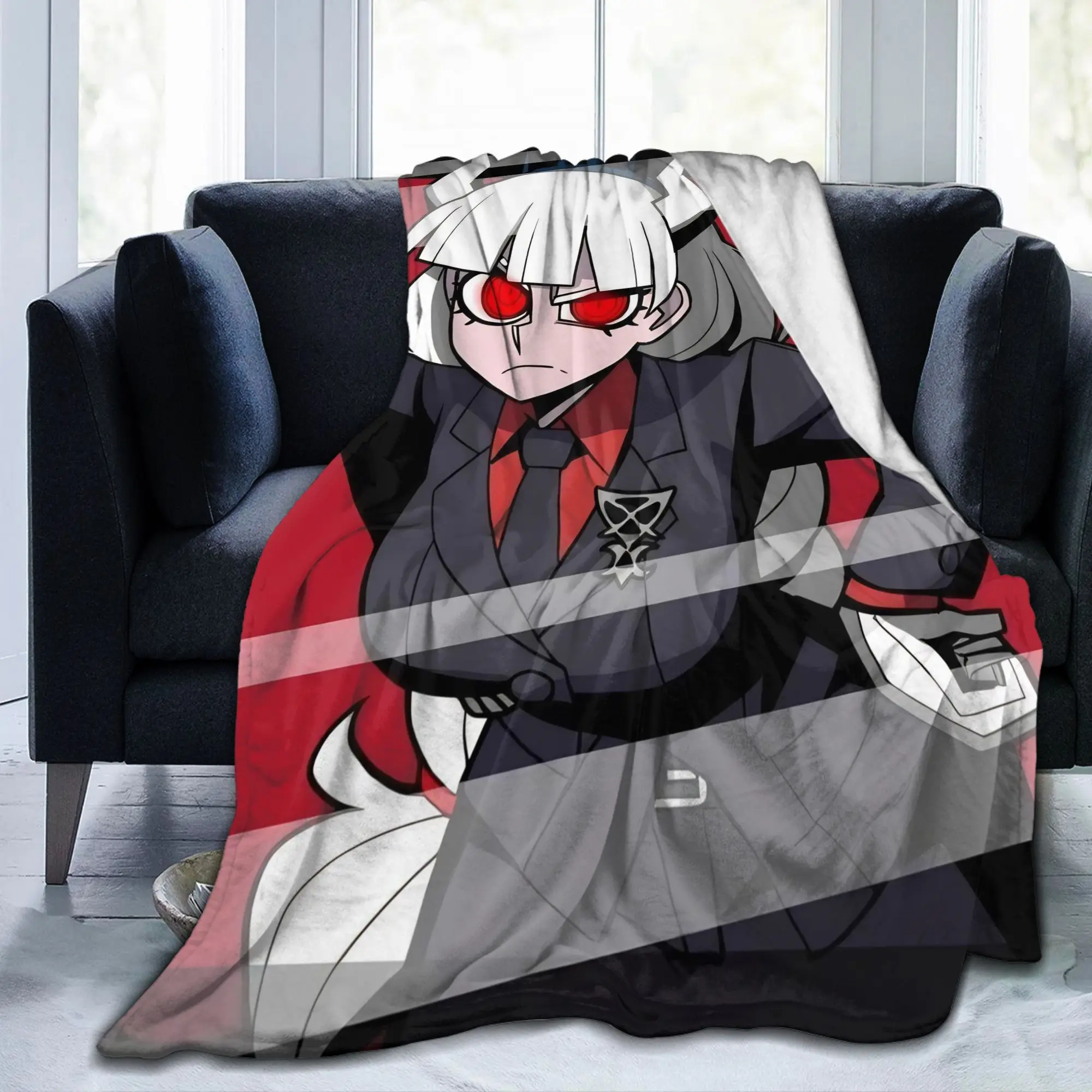 Helltakers Lucifers Cerberus Game Blanket Anime Flannel Soft Bedding Throw Blanket for Home Decoration Travel Soft