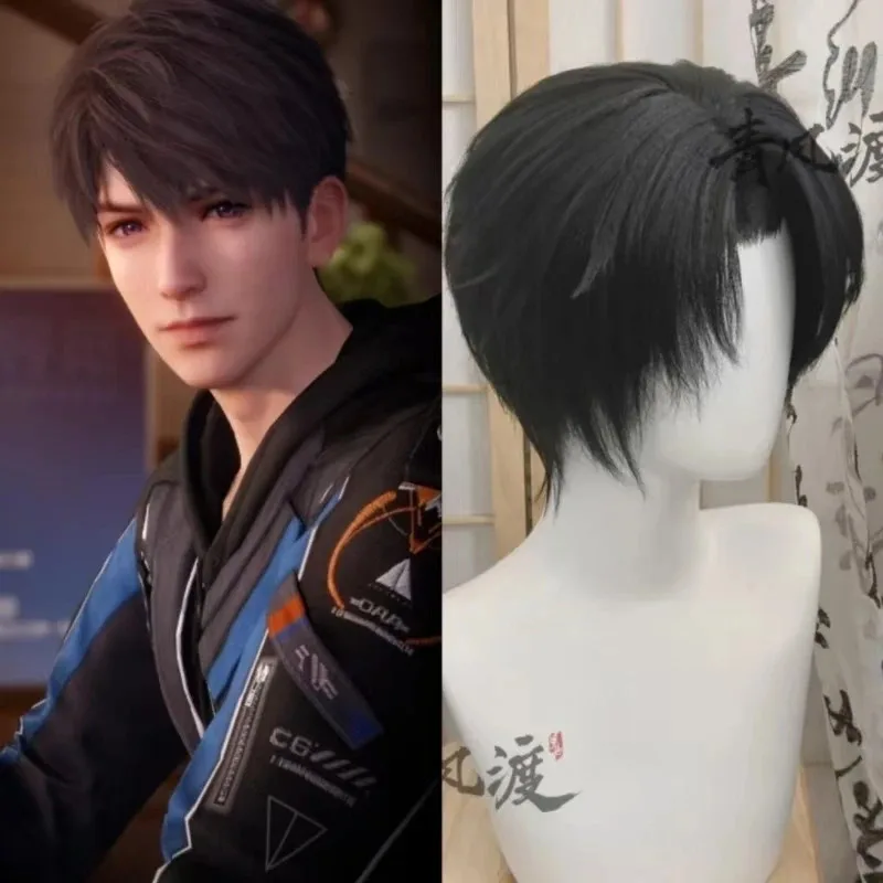 

2025 22, стильный парик Xavier Caleb Love and Deepspace Relentless Conqueror, косплей, индивидуальный мужской синтетический серый Onychinus Hallowee