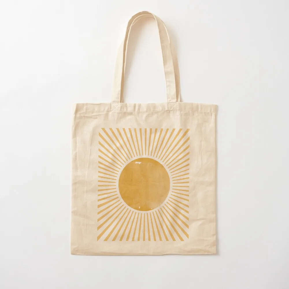 

Retro Sun Mid Century Modern Tote Bag Women's bag shopping cart bags Canvas Tote Bag