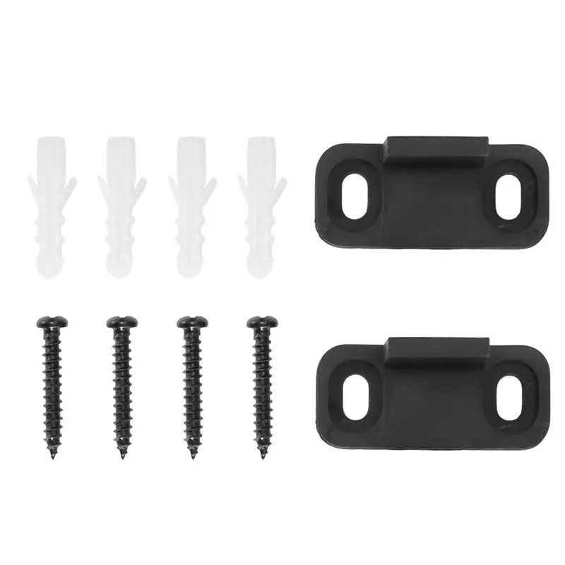 A74E-8 Pieces Sliding Barn Door Floor Guides Closet Door Guides Hardware Plastic Simple Floor Wall Mounted Bottom Track Guide