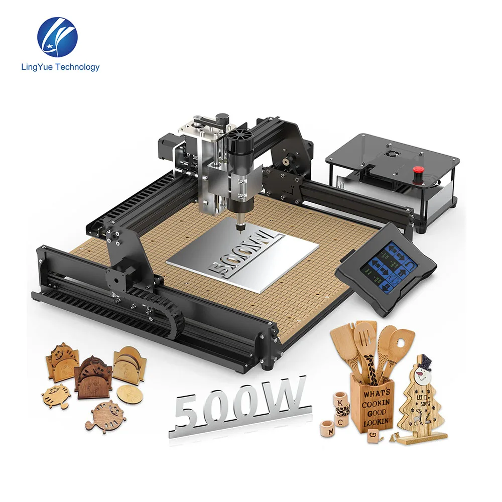 CNC 4540 3-axis multi-spindle 500W high power motor desktop CNC milling machine for acrylic, PCB, MDF engraving and milling