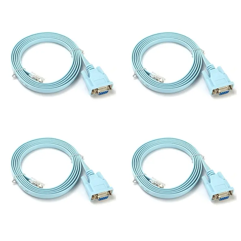 Delicate Texture-4X USB Console Cable RJ45 Cat5 Ethernet To Rs232 DB9 COM Port Serial Female Rollover Routers Network Adapter Ca