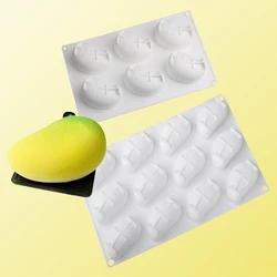 3D Mango Design Silicone Cake Molds Party Pastry Bakeware Fruit Mousse Cake Mould Kitchen Food Grade Dessert Baking Tools