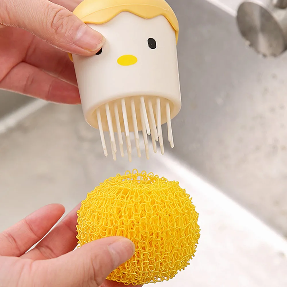 

Kitchen Eggs Shape Pot Brush Rapid Bubbles Pot Cleaning Tool For House