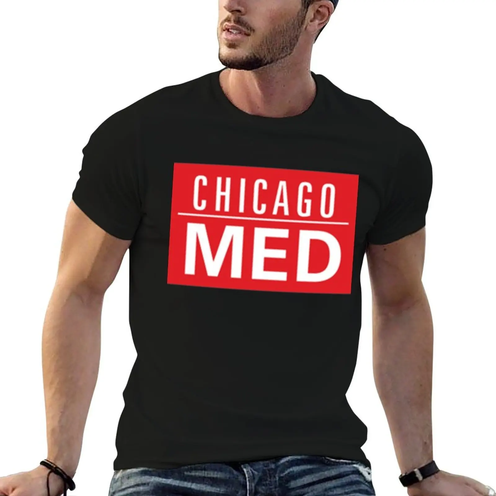 Chicago Med Long T-Shirt t shirts for man slim fit man t shirts for men man t shirt cotton high quality T-shirt