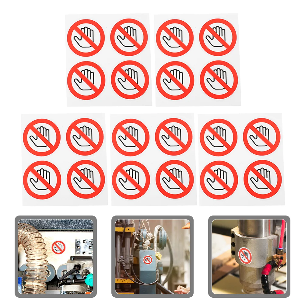 

20 Pcs Adhesion Sticker Seat Sign Baby Tool Do Not Touch Sign Parts Use Adhesive Toolbox Car Warning Stop Decal