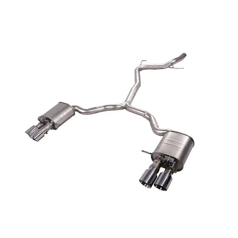 UNIQUE Stainless Steel Exhaust System Performance Catback for Audi A4 A5 Q5 B8  Catless Downpipe With Heat Shield