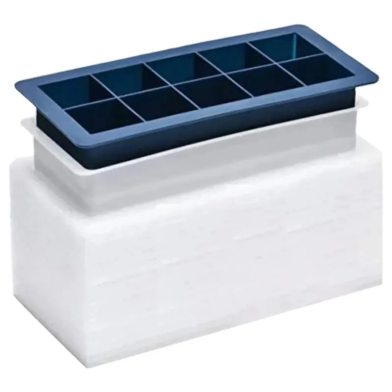 

A58Z Whiskey Easy Release Plastic Silicone Cream Square Block Container Modern Makers Silicone Mold Bucket Box