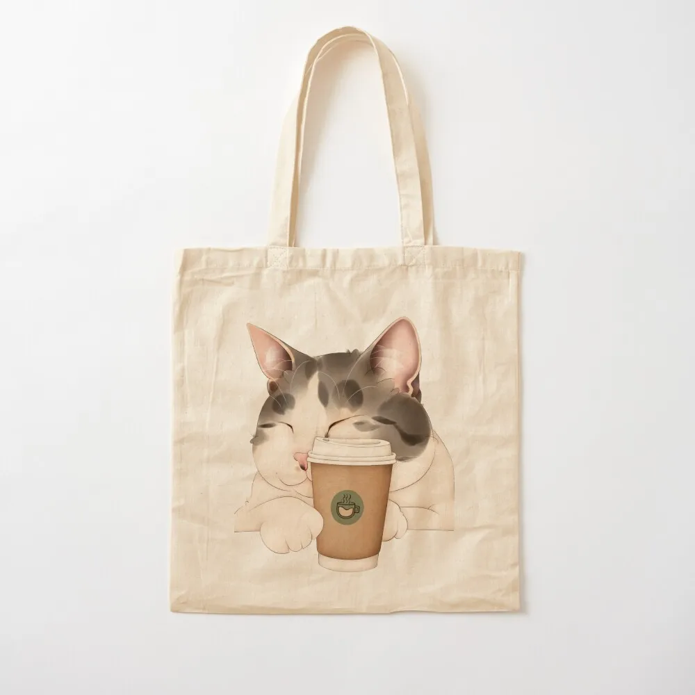 

Coffee Cat Tote Bag shopper bags for women Canvas stote bag Women bags hand bags