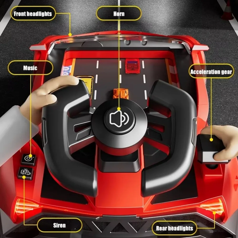 With Music Steering Wheel Electric Racing With Lighting Racing Wheel USB Powered Light Sound Interactive Games For Boys