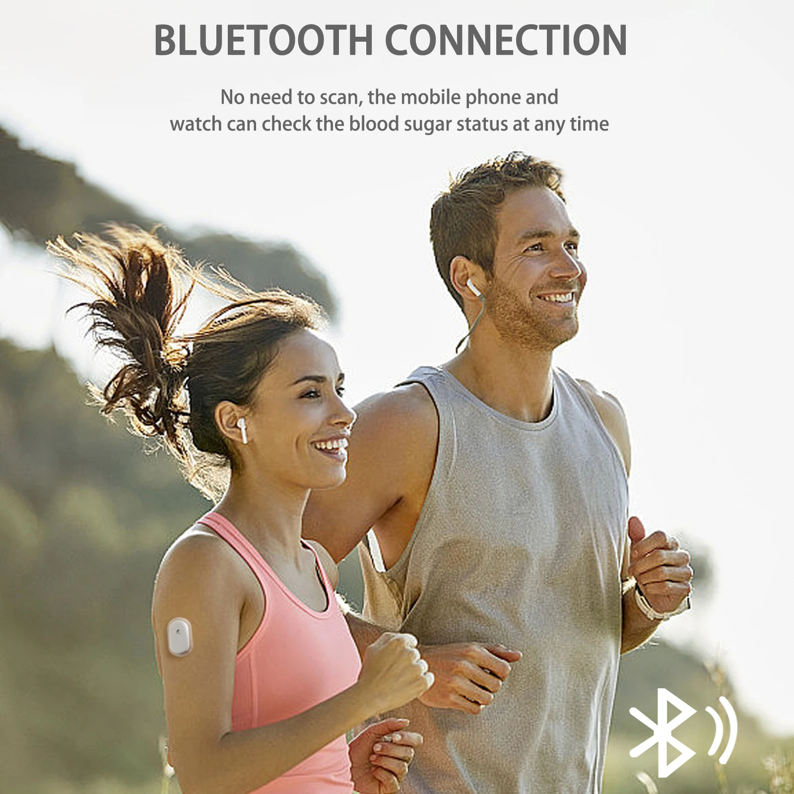 Sensor sibónico CGM glucómetro Monitor continuo de glucosa en sangre 24h Bluetooth Freestyle Libre Sensor Diabetes Android iphone