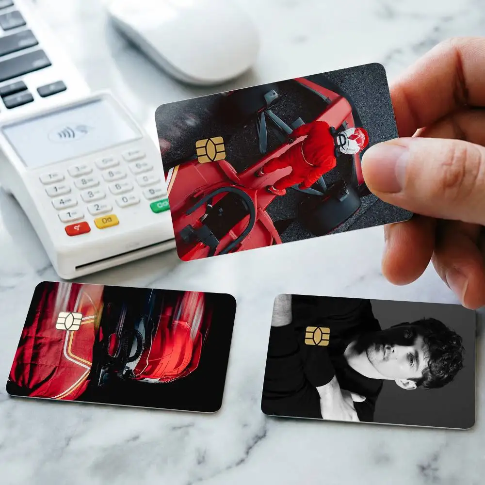 Ace driver Charles Leclerc Credit Card HD Stickers Small Chip Waterproof Sticker Game Card Decal Gift