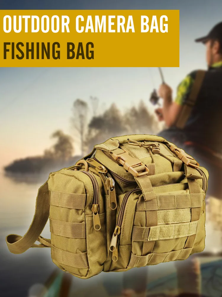 Outdoor Men kamuflaż Camping torba na aparat wielofunkcyjny supermagia taktyczne kieszenie polowanie na wędkę w talii — zdjęcie 2