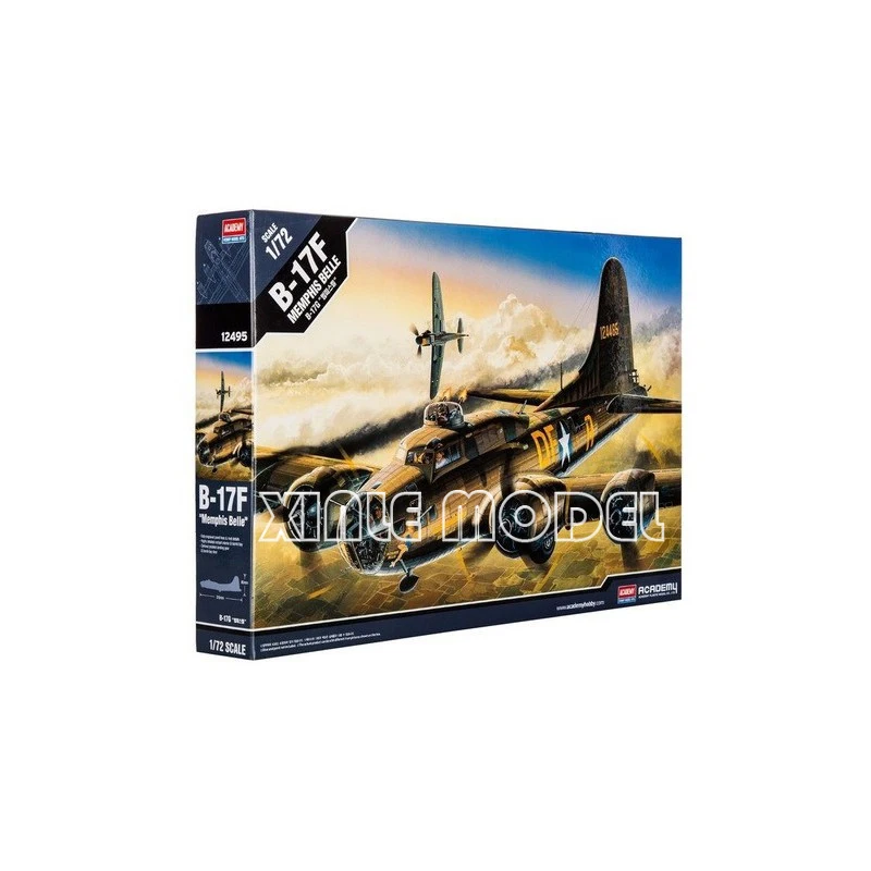 

Комплект масштабной модели Академии 12495 B-17F Летающая крепость «Memphis Belle» 1/72