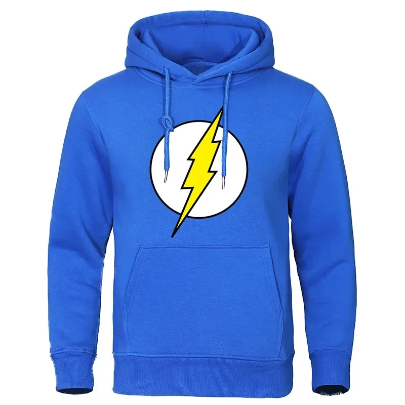 Men's hoodie lightning printed super large loose pullover fashion casual clothing