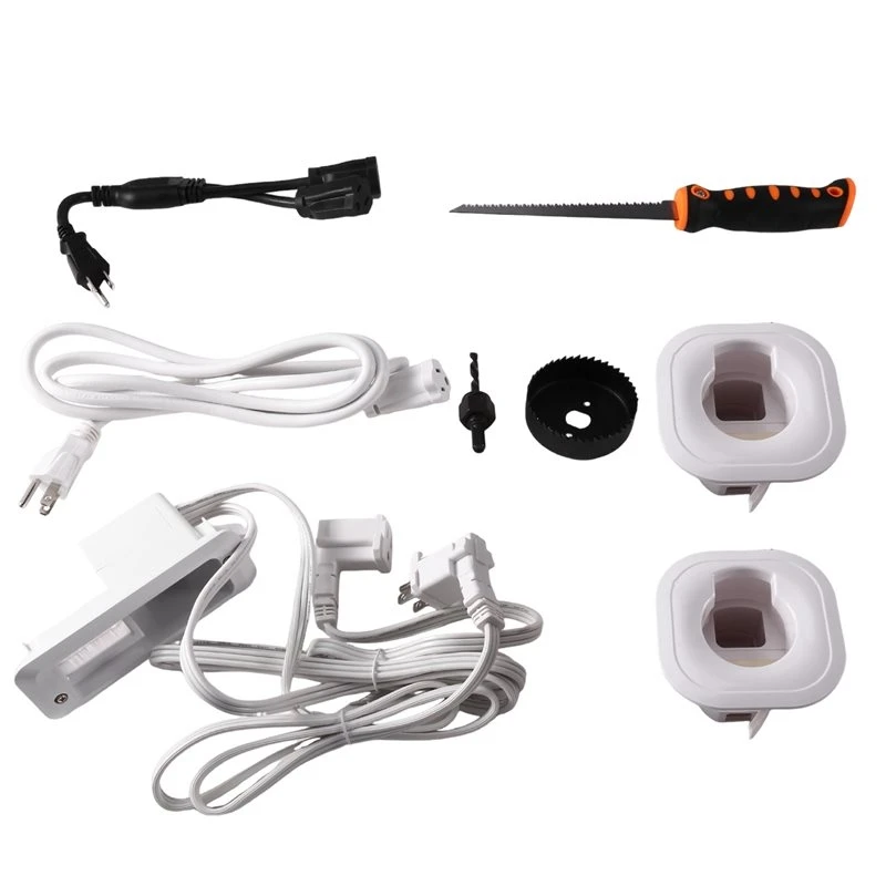 2026 New For Wall Mount TV In-For Wall Cable Management Kit With USB And Typ C Port Cord Hider For Reccessed Power, US Plug
