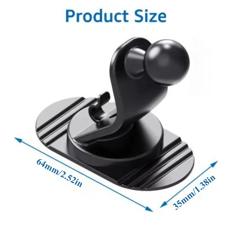 Universal Car Phone Holder With Wire Hook Adhesive 17mm Ball Head Base 360° Rotation Cellphone Stand For iPhone Xiaomi Huawei