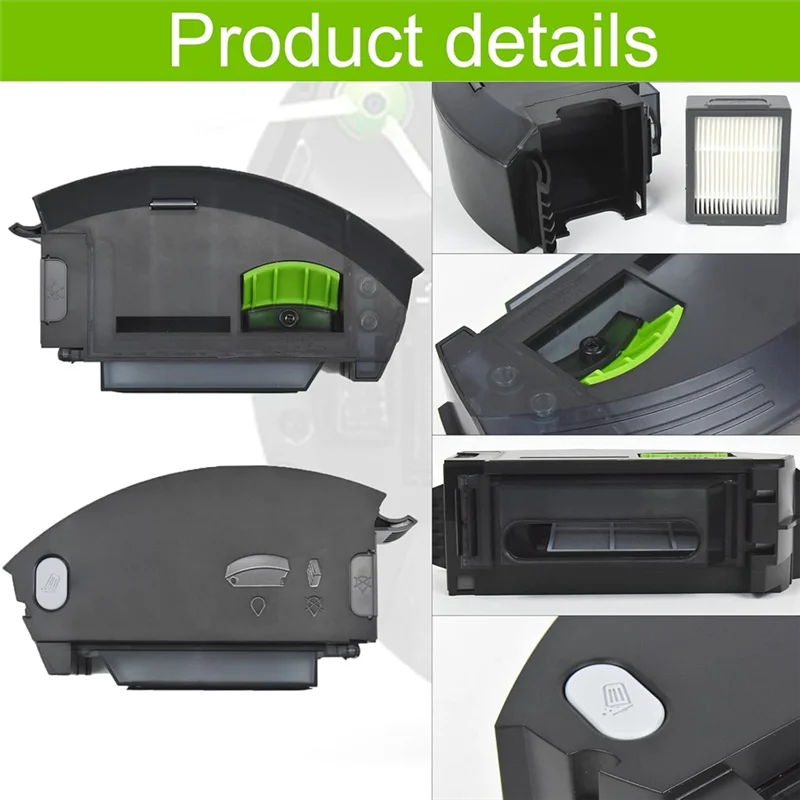 Abgh-lindo de pó de substituição para irobot roomba i3 i3 + i4 i4 + i6 i6 + i7 i7 + i8 i8 + e5 e6 e7 j7 robô vácuo caixa de coleta de poeira