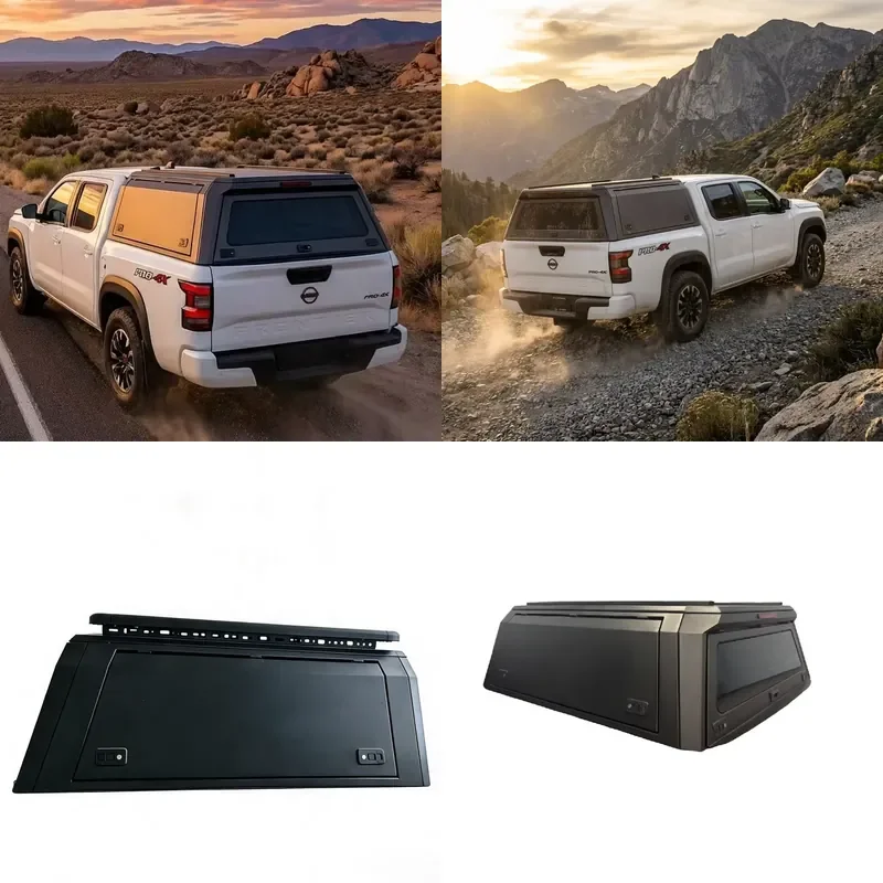 4X4 Accessories Aluminum Alloy Pickup Truck Hard Top Camper Canopy for Pickup Frontier 05-22 5.0Ft