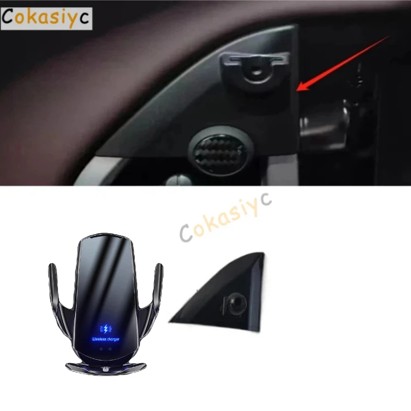 Carregador sem fio de 15W com suporte para celular e fixação automática para Mercedes-Benz Vito W447 2016-2021