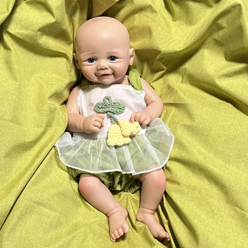 Waterproof 18 Inch Reborn doll Full Body Platinum silicone soft Girl Handmade Baby Real Lifelike doll for Xmas gift birthday toy