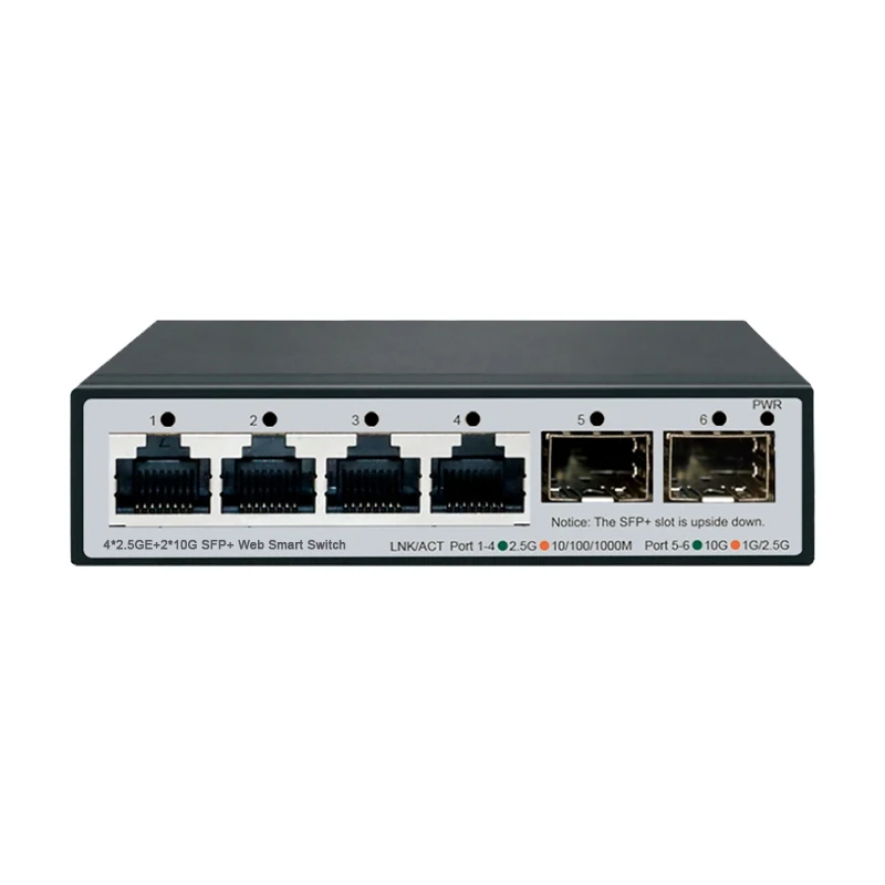 ONTI-MINI 6-Port-intelligenter Switch, 2 * 10G SFP+L2 – 2,5 Gbit/s Webgerät, gehosteter Switch, 6 L2-Ports, 2,5 Gbit/s