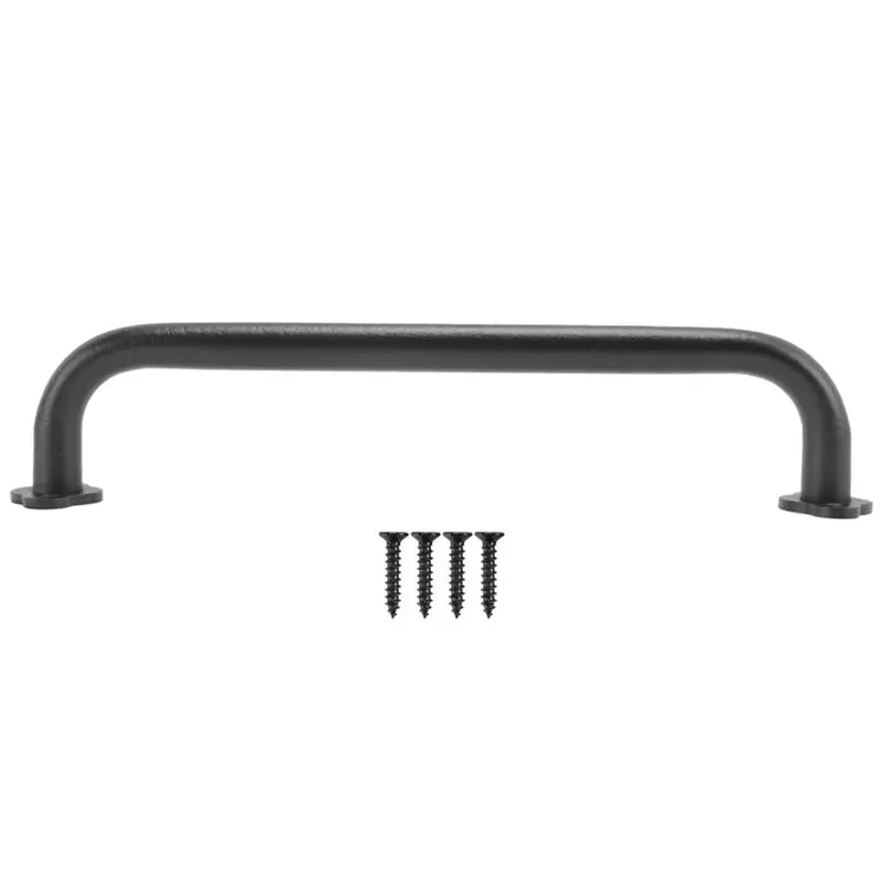 10 Inch Metal Industrial Pipe Wall Handrail - Pipe Barn Door Pull Handle, Staircase Steps Handrail, Indoor & Outdoor