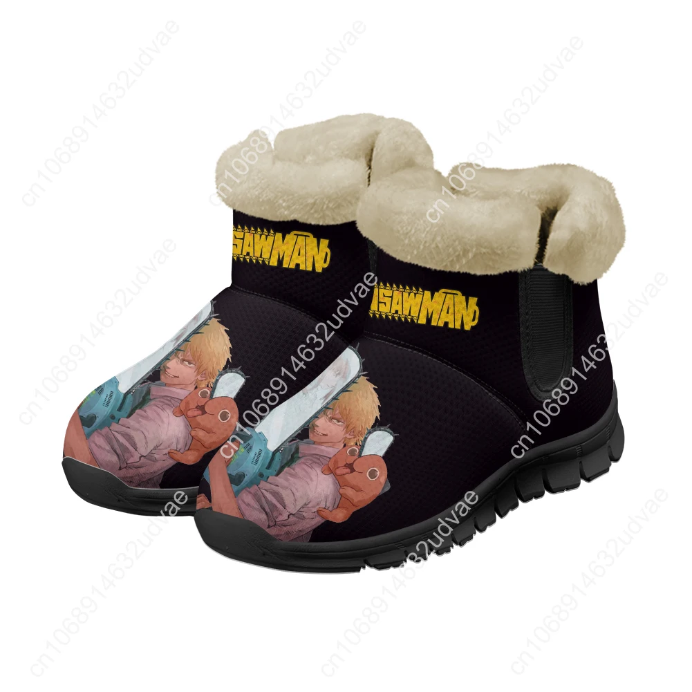 

C-Chainsaw Man Snow Boots Mens Womens Teenager Shoes Keep Warm High Quality Casual Lightweight Couple Sports Custom Sneakers