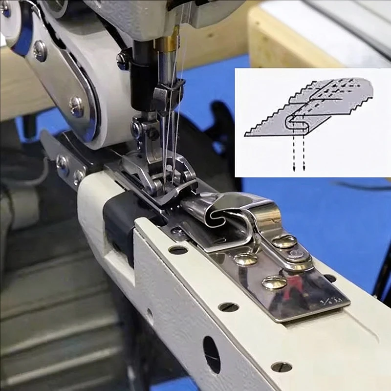 Industrial Double Needle Sewing Machine Patchwork Foot, Crimper, Crimping Foot, For Thin Cloth.