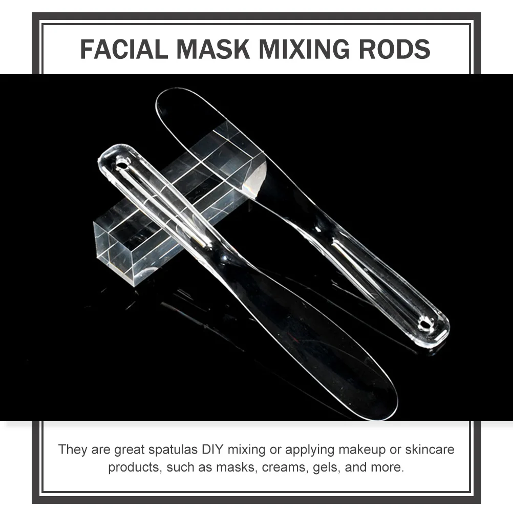 6Pcs Facial Mask Spatulas Cream Scoops Premium ABS Makeup Face Cream Spoon Mixing Rods for Skincare Beauty Salon Home