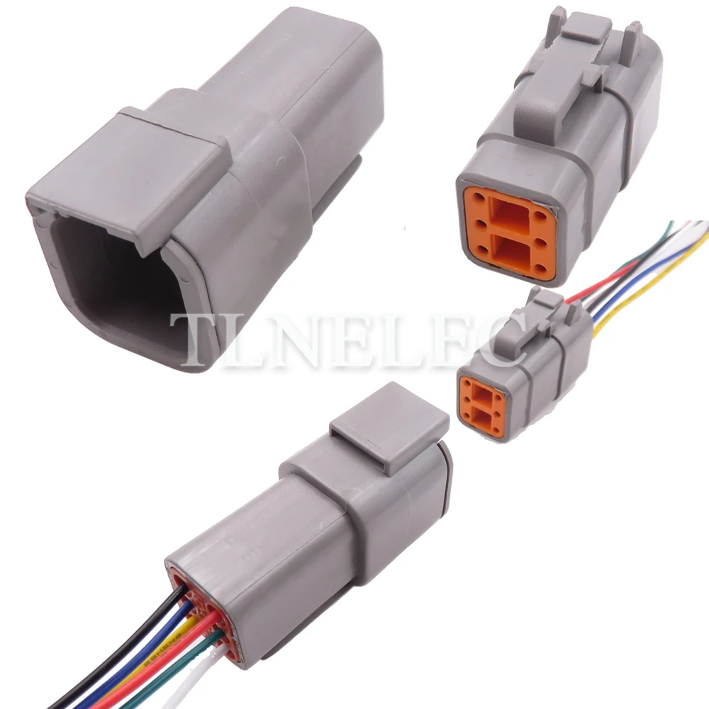 6 Pin Way Car Large Power Wiring Harness Connectors Auto Excvavtor Socket with Wires DTM06-6S DTM04-6P ATM04-6P ATM06-6S