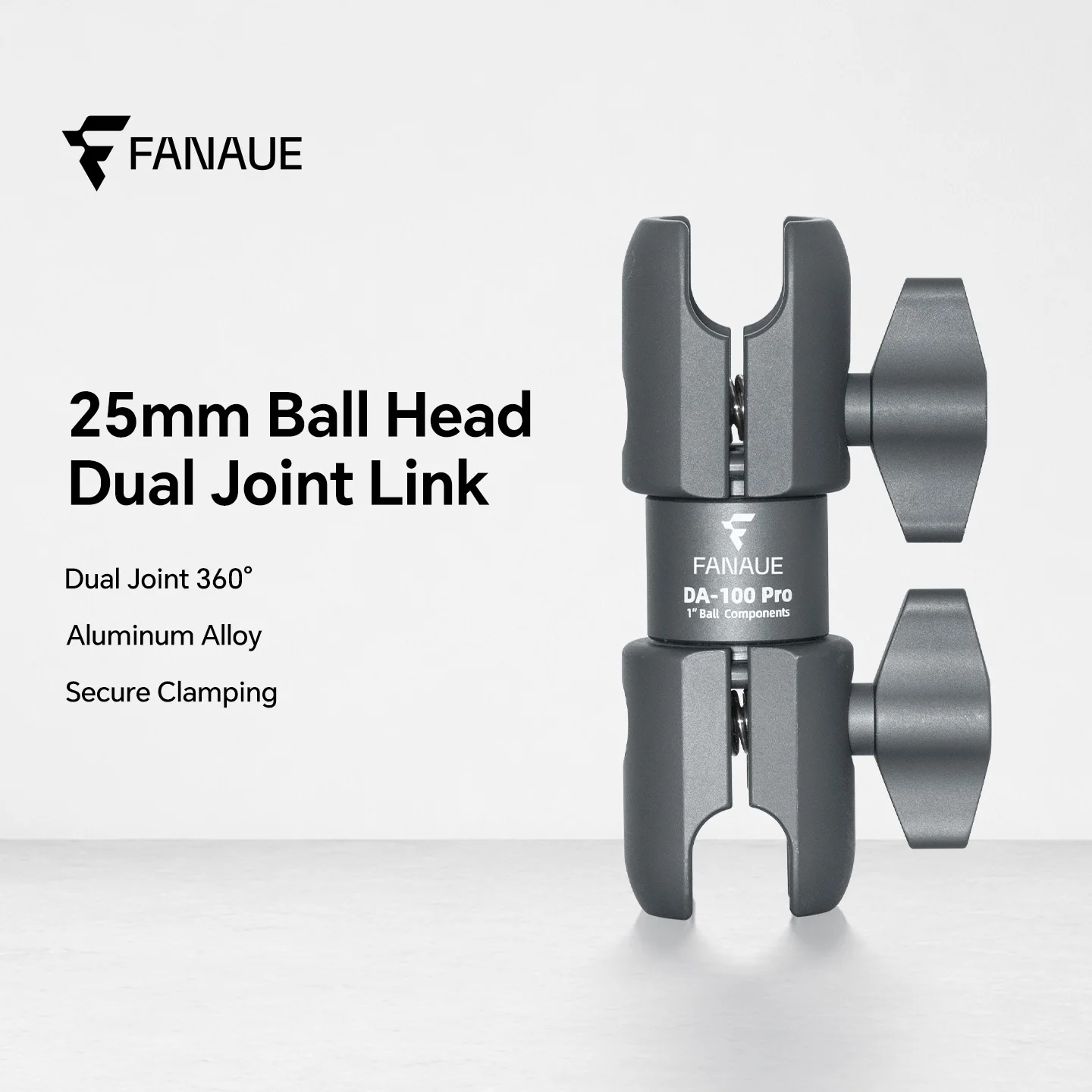 FANAUE Motorcycle Phone Holder Ball Head Two-Way Rotating Connecting Rod 10cm Supports 25mm Ball Head Compatible with RAM