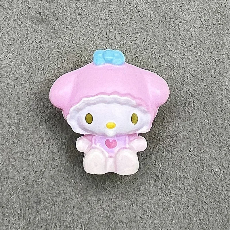 Mini modelo de muñeca de Hello Kitty, Juguetes Diy, funda de teléfono Kawaii, decoración de figura de pastel, llavero, bolsa colgante, adornos de escritorio, regalos, nuevo Anime