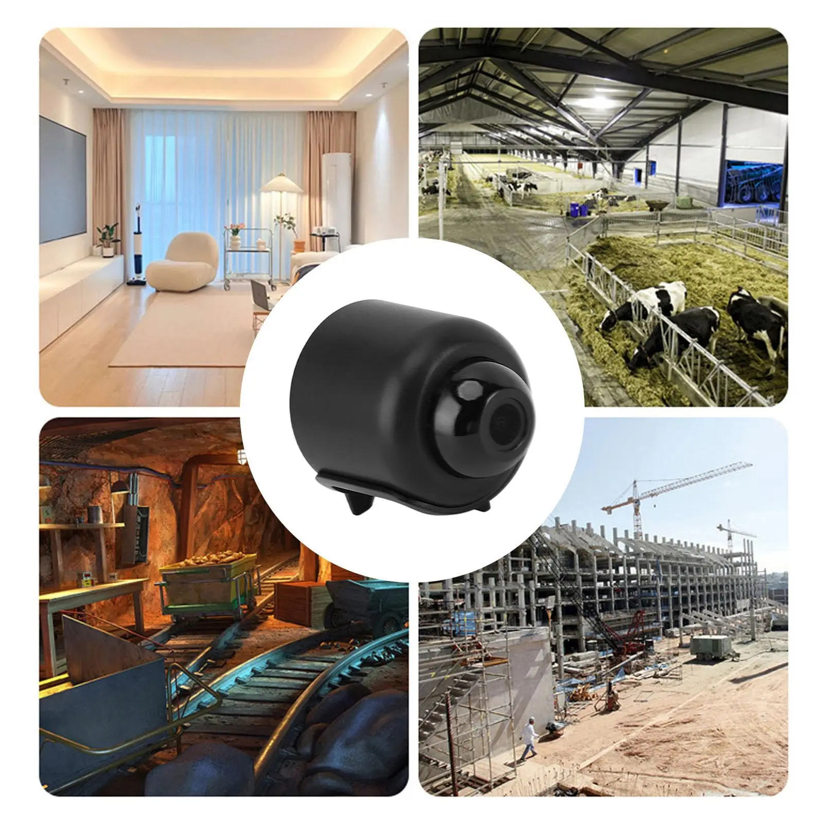 Wireless Security Camera 1080P Mini Security Camera Wifi 140 Degree Wide Angle Motion Detection Loop Recording for Home Office