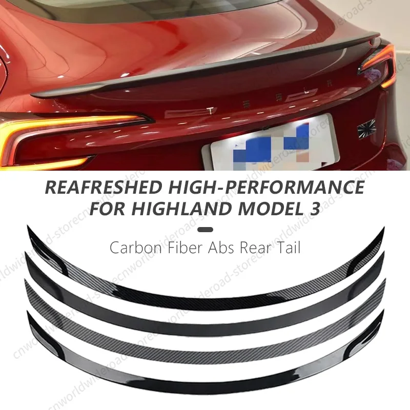 For Tesla Model 3 Y 2020-2024 New ABS Performance Version Real Carbon Fiber Spoiler Rear Trunk Lid Wing Auto Accessories