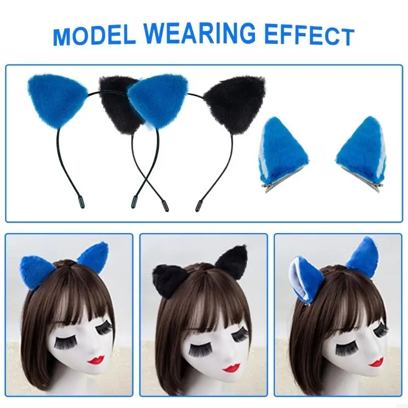 Trajes gatos 39bb CATOS CATOS CATOS EARRAS CABELA CAIXO BURBO SALIRA COSPAY COSPAY FREMAS PARA O HALLOWEEN