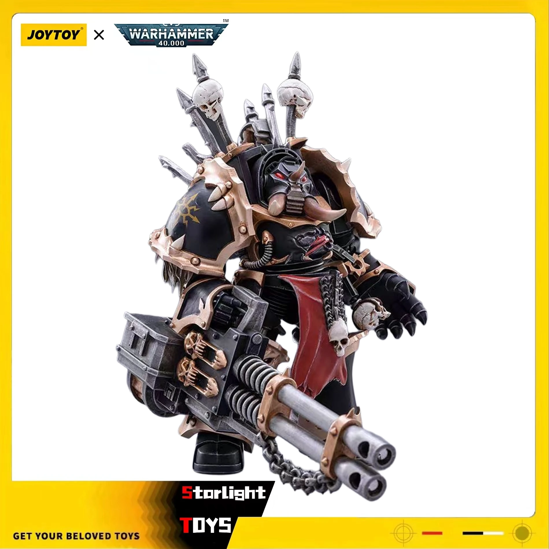 

JOYTOY 1/18 Action Figure Warhammer 40K Chaos Space Marines Black Legion Chaos Terminator Brother Gornoth Model Toy Gifts