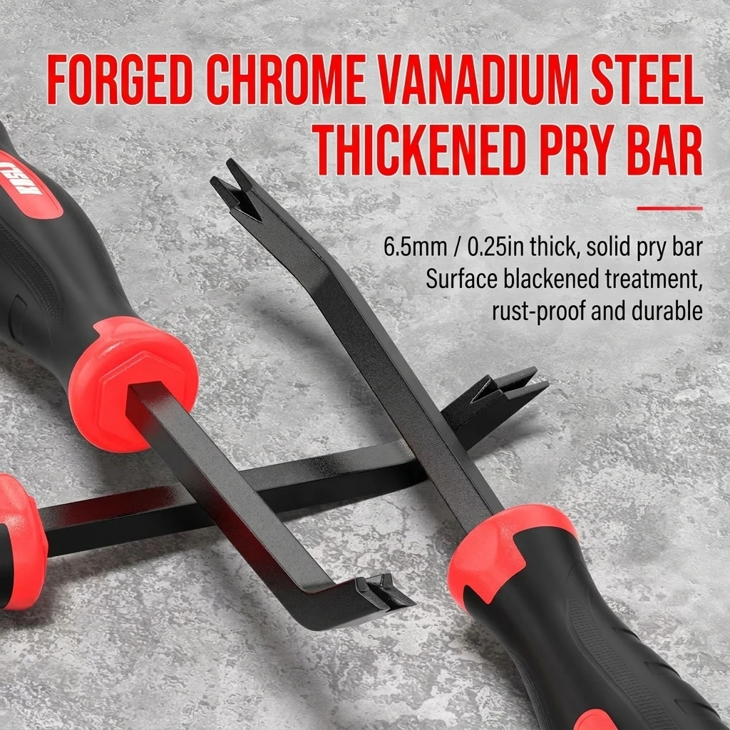 Professional Nail Puller Multipurpose Pry Bar for Construction Work High Carbon Steel Heavy Duty Tool Tile Remover Durable