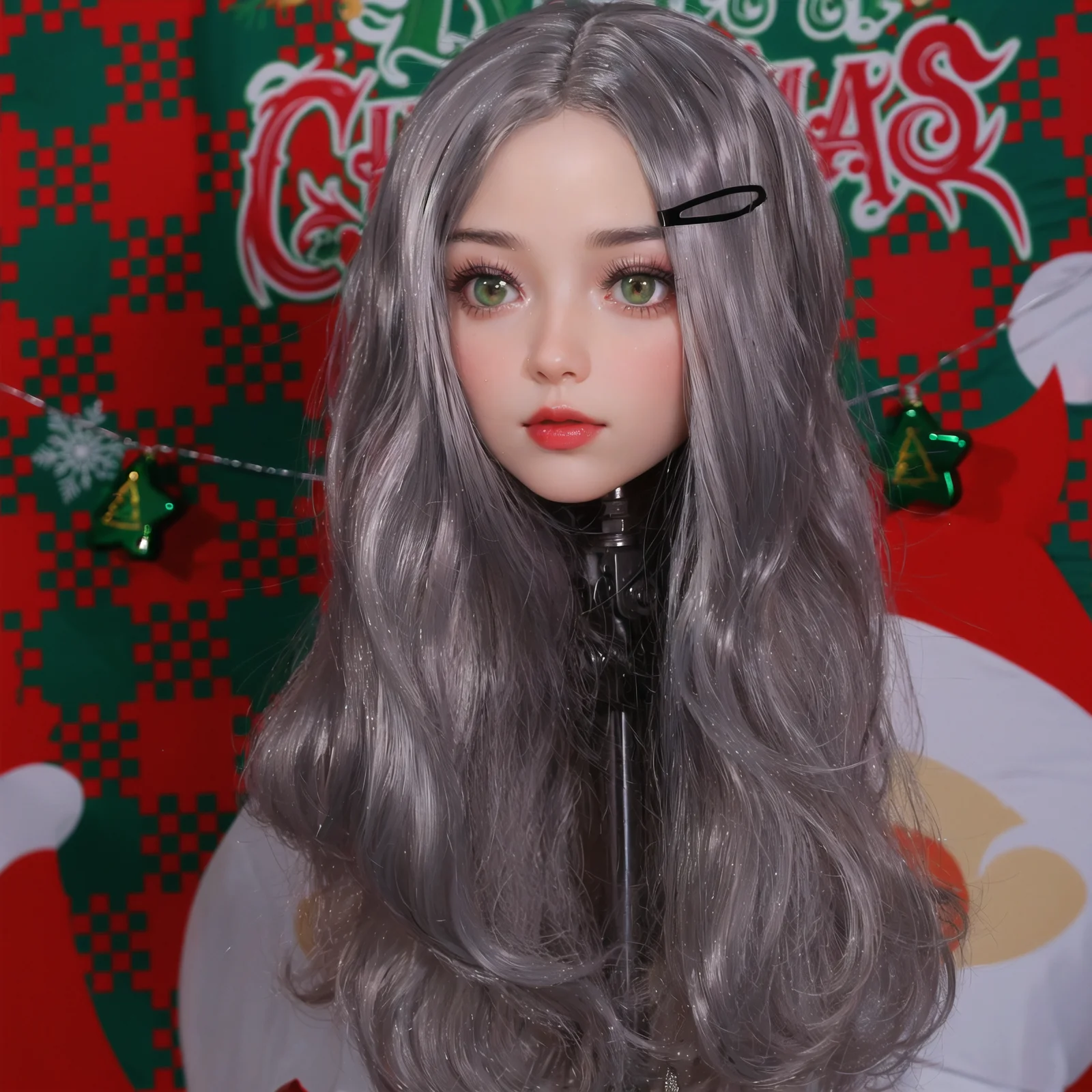 Nowa damska głowa manekina, stof, głowa manekina do treningu fryzjerskiego, model głowy ludzkiej, możliwość zaplatania włosów, idealny prezent dla siebie na Boże Narodzenie