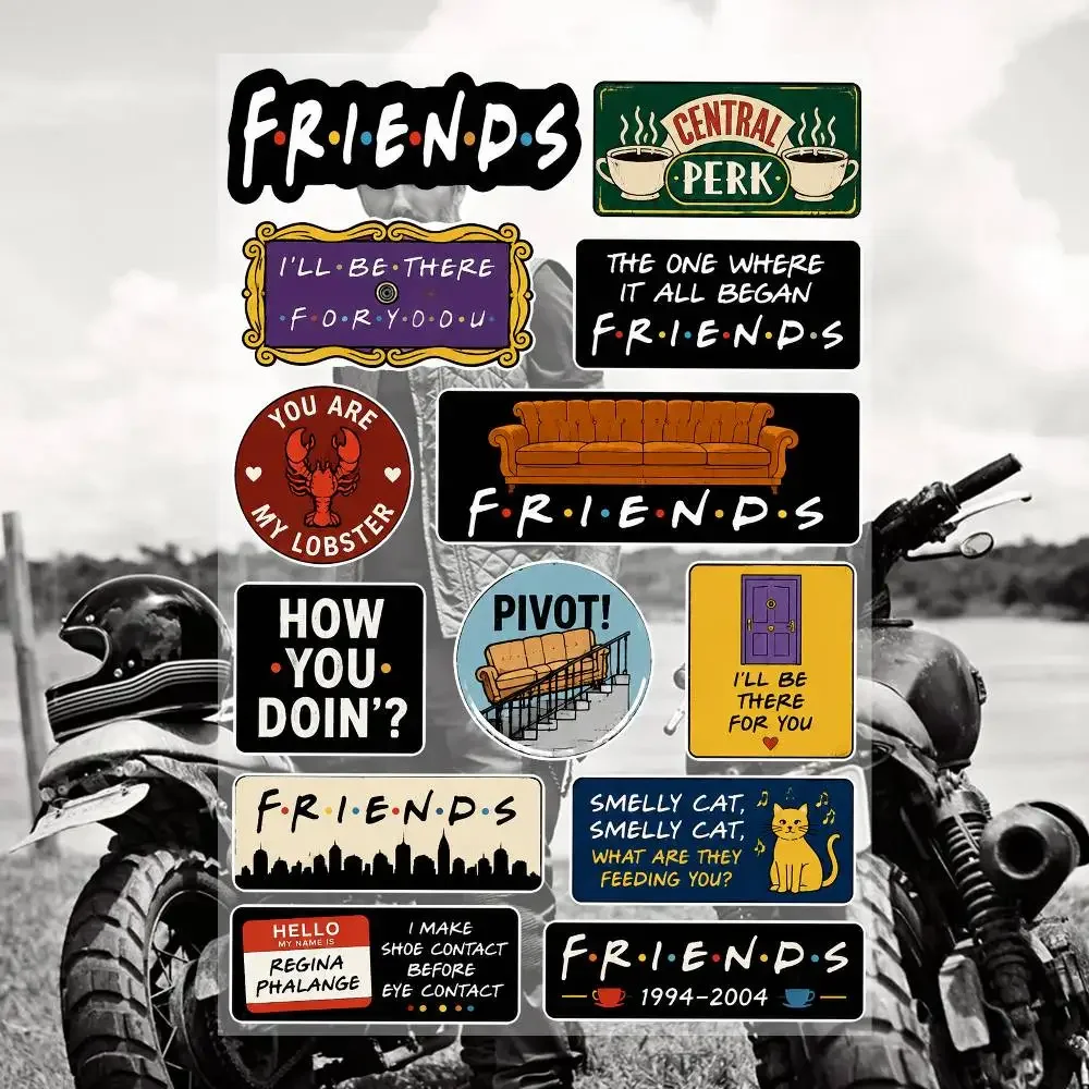 F-rI-enD-s Waterproof Vinyl Stickers for Car Motorcycle Bike Skateboard Laptop Bottle Phone