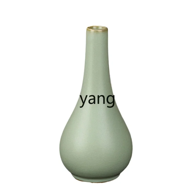 

L'm'm handmade vase Jingdezhen porcelain Ru porcelain ice crack glaze Chinese style