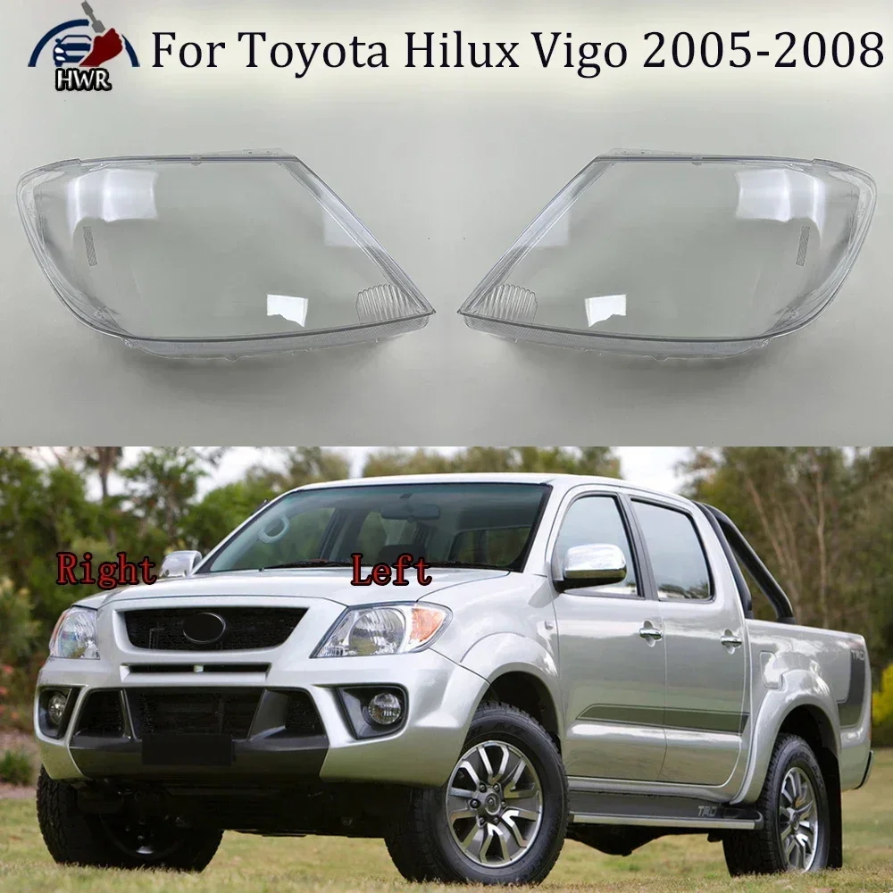 

Headlight Cover Transparent Lampshade Headlamp Shell Plexiglass Replace Original Lens For Toyota Hilux Vigo 2005 2006 2007 2008