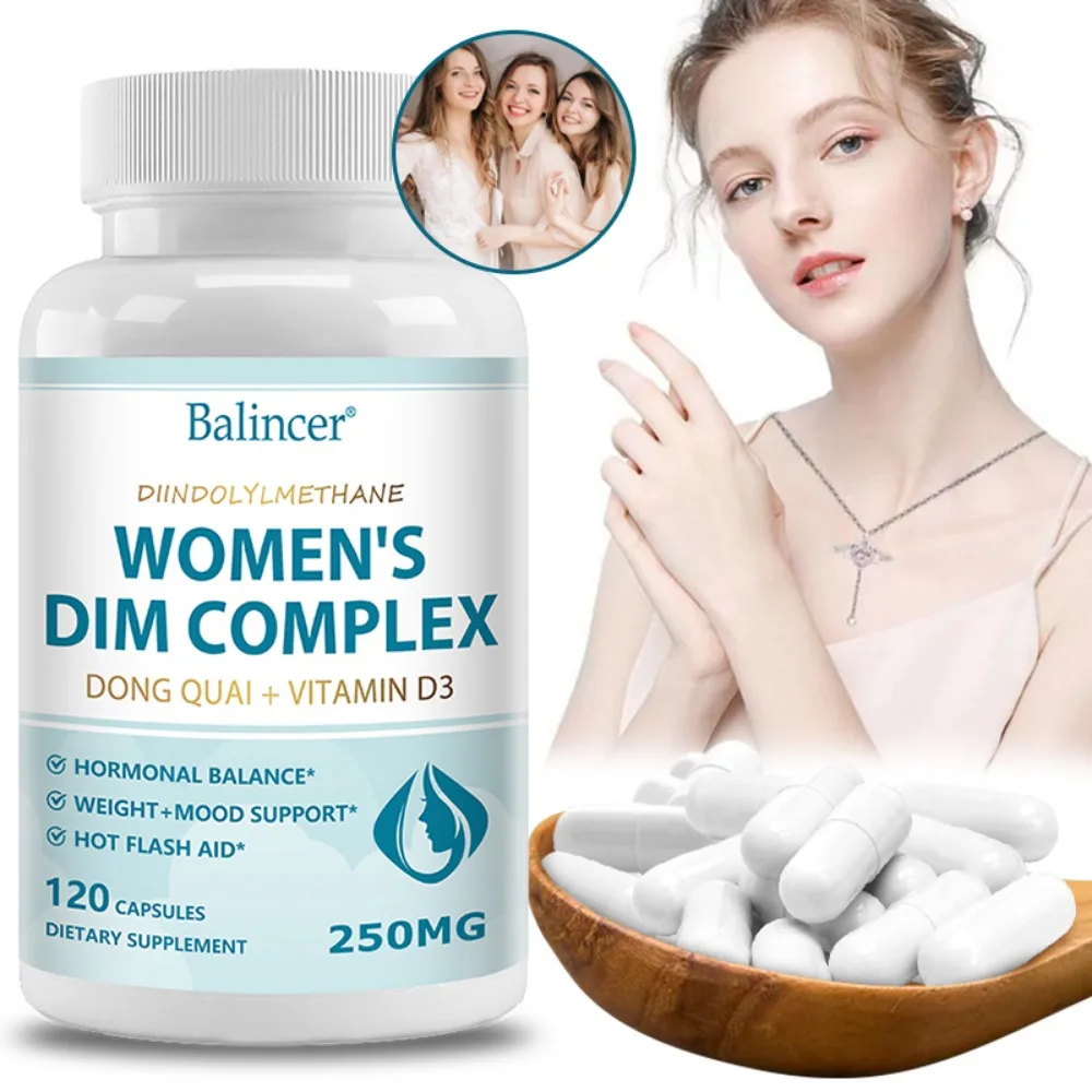 Diindolylmethane Complex 250mg with Vitamin D3 and Dong Quai - Women's Balance and Mood, 120 Capsules