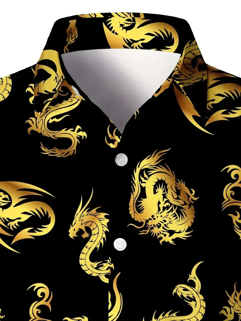 قمصان رجالية متدرجة سلسلة HD نمط الموضة الفاخرة لينة مريحة بلايز ربيع الخريف في الهواء الطلق زر أسفل القمصان حجم كبير