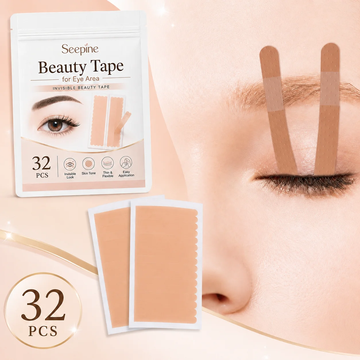 32 قطعة من شرائط التجميل لمنطق - مراجعة Beauty - Makeup - Eyes وسعره