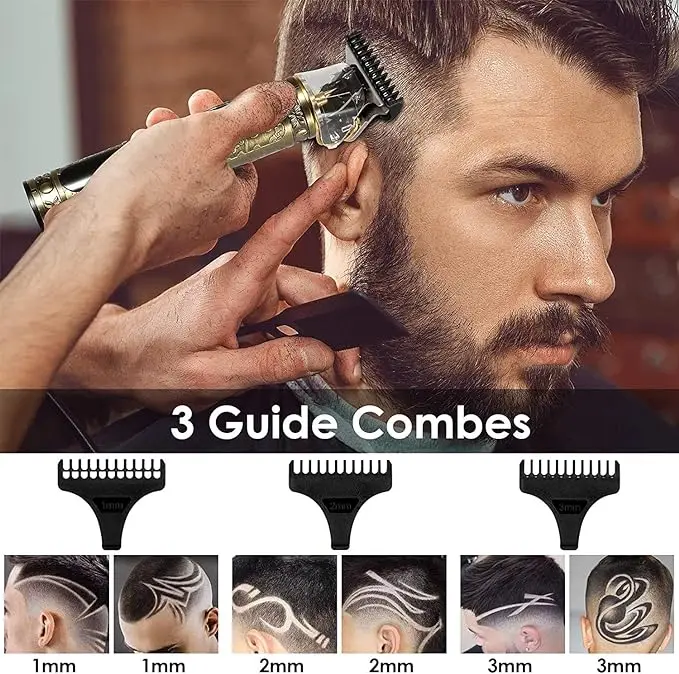 Vintage Body Hair Clipper Electric Hair Shaving for Men T9 Cordless Beard Trimmer Mens Shaver Body Hair Cutting Machine