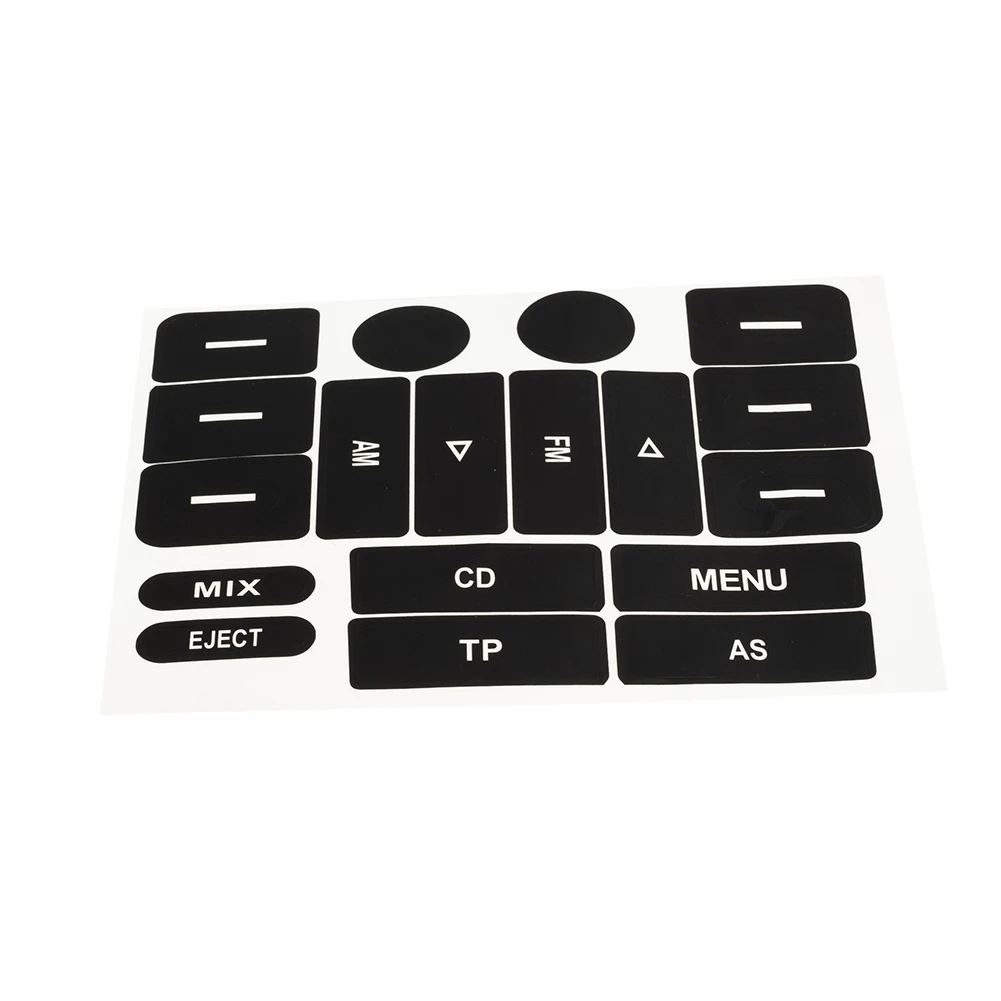 001           Car PVC Radio Button Repair Sticker For Golf MK5 For Passat Radio Knobs Repair Sticker Worn Button Car Accessories