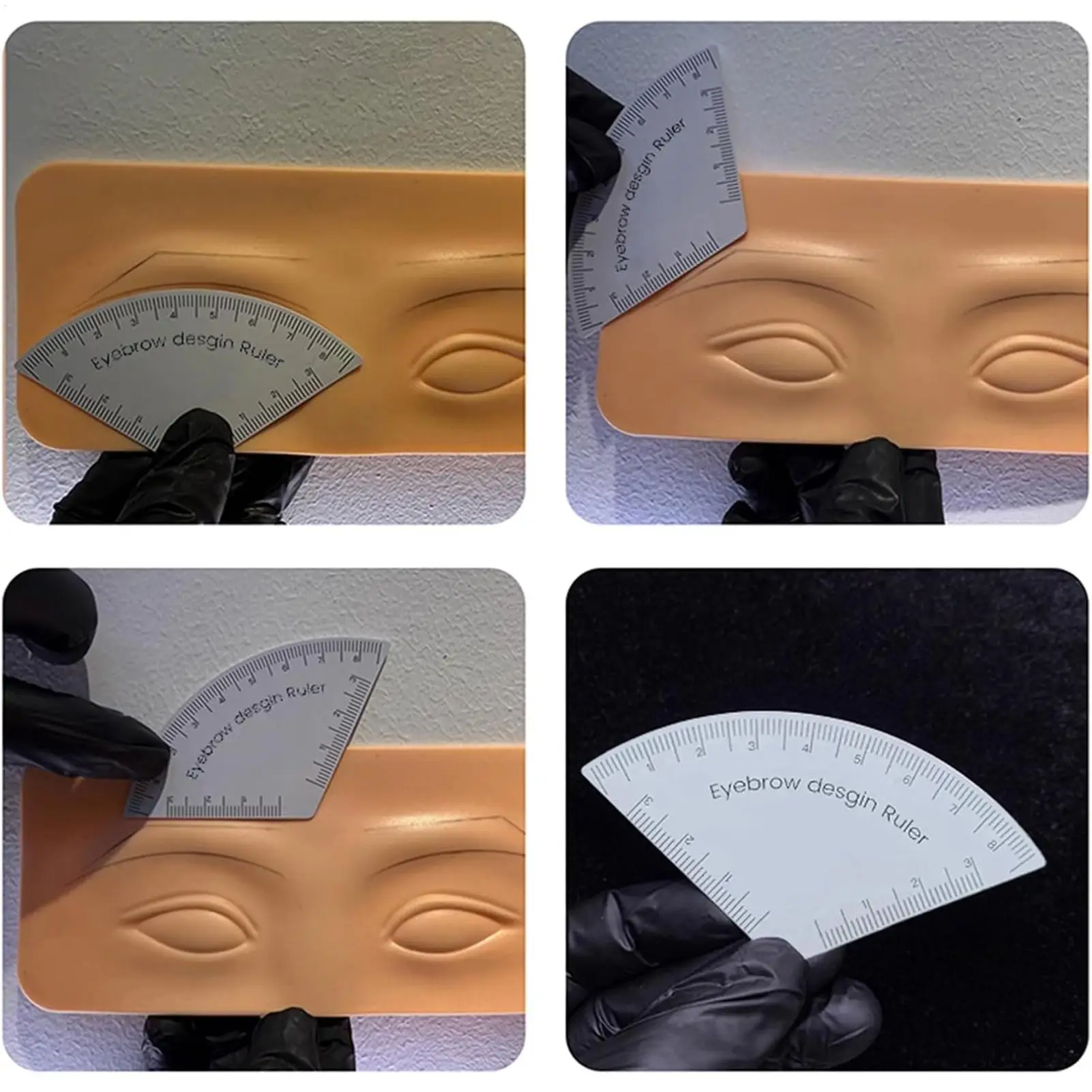 Wenkbrauwliniaal Wenkbrauwliniaal Meetinstrument Herbruikbare make-up Wenkbrauwontwerp Positionering Shaper Wenkbrauwtekengereedschap Wenkbrauwontwerpliniaal